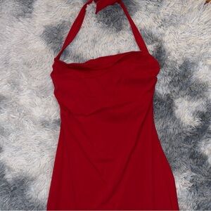Garage Red Halter Dress